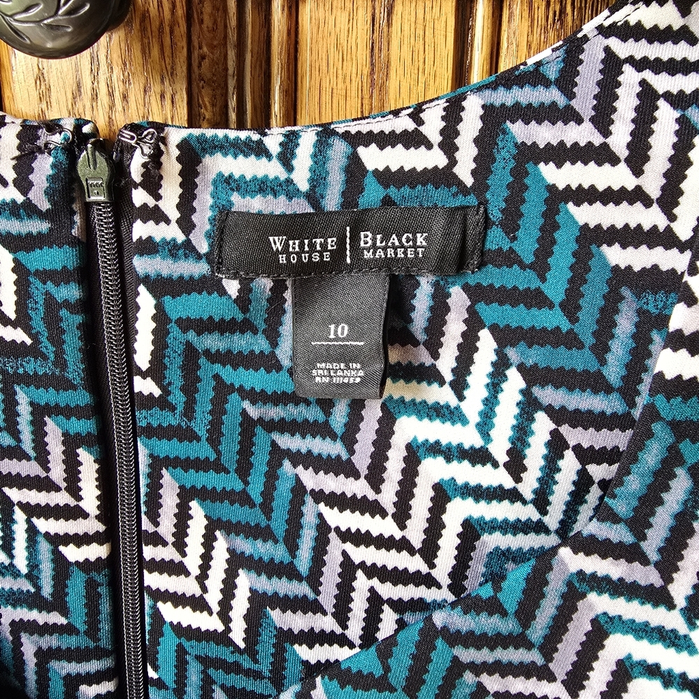 WHBM Herringbone Knit Sheath Dress, Size 10, EUC - Picture 5 of 11